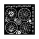 Stamperia vastag stencil 18x18cm - KSTDQ98 Voyages Fantastiques gears