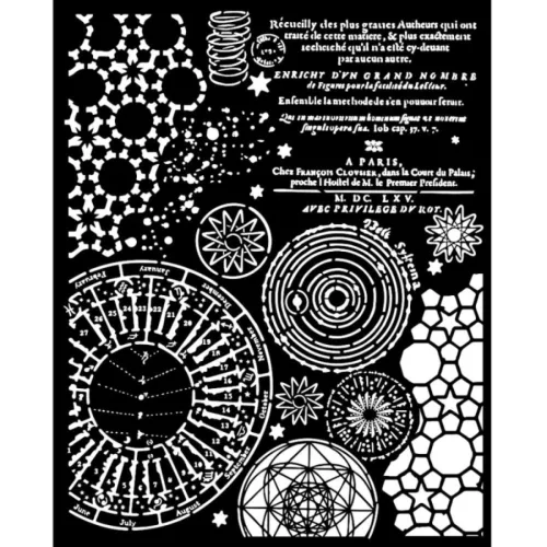 Stamperia vastag stencil 20x25cm - KSTD162 Fortune macrocosm mixed patterns