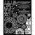 Stamperia vastag stencil 20x25cm - KSTD162 Fortune macrocosm mixed patterns