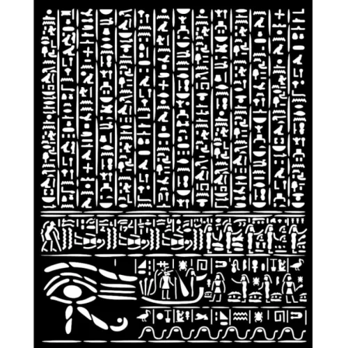 Stamperia vastag stencil 20x25cm - KSTD163 Fortune Egypt