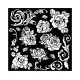 Stamperia vastag stencil 18x18cm - KSTDQ104 Shabby Rose rose pattern