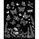 Stamperia vastag stencil 20x25cm - KSTD167 Lavender butterflies