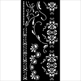 Stamperia vastag stencil 12x25cm - KSTDL104 Old Lace borders