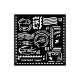 Stamperia vastag stencil 12x12cm - KSTDS01 Art of Travelling stamps