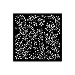   Stamperia vastag stencil 12x12cm - KSTDS33 House of Roses brench pattern