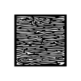   Stamperia vastag stencil 12x12cm - KSTDS46 Silent Sea wood pattern