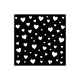 Stamperia vastag stencil 12x12cm - KSTDS42 Timeless hearts