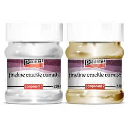 Pentart finomvonalas repesztőlakk szett, 230 ml