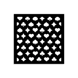   Stamperia vastag stencil 12x12cm - KSTDS55 Alice in Christmas poker cards