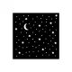 Stamperia vastag stencil 12x12cm - KSTDS57 Alice in Christmas stars and moon