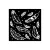 Stamperia vastag stencil 12x12cm - KSTDS67 Herbarium Silvae feather pattern