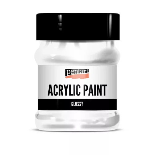Pentart fényes akrilfesték 230ml fehér