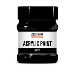 Pentart fényes akrilfesték 230ml fekete