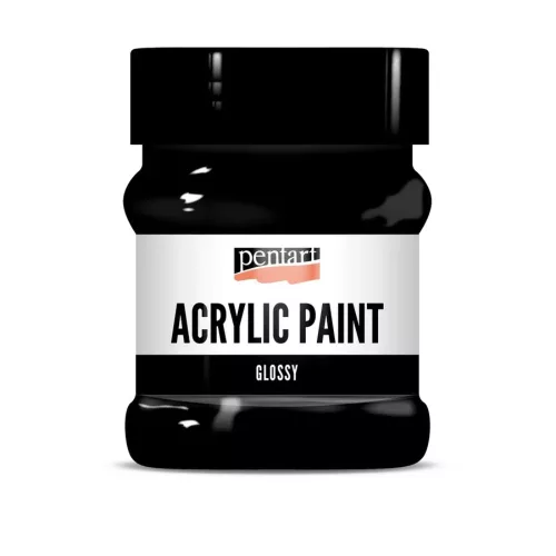 Pentart fényes akrilfesték 230ml fekete