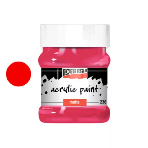 Pentart matt akrilfesték 230 ml piros