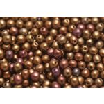 Préselt golyó 4mm, irrizáló meleg réz, 45 db