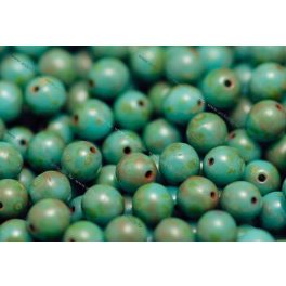 Préselt golyó 6mm, türkiz antik bevonattal