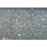 Préselt golyó 6mm, opál fehér lüszterrel, 30 db