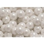 Préselt golyó 8mm, fehér lüszter, 22 db