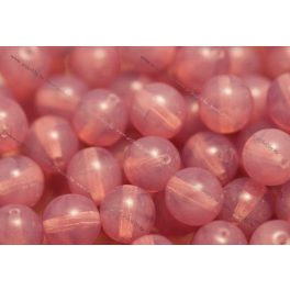 Préselt golyó 8mm, pink opal, 22 db