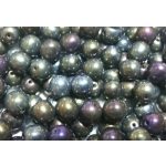 Préselt golyó 8mm, fekete irrizáló barna, 22 db