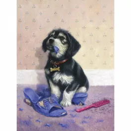   Kifestő készlet akrilfestékkel, ecsettel, gyerekeknek 8 éves kortól - 20x25 cm - A kis csínytevő