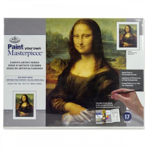 Kifestő készlet vászonra, akrilfestékkel, ecsettel, felnőtteknek - 23x31 cm - Mona Lisa 