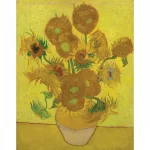 Kifestő készlet vászonra, akrilfestékkel, ecsettel, felnőtteknek - 23x31 cm - Van Gogh: Napraforgók