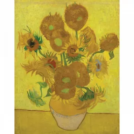   Kifestő készlet vászonra, akrilfestékkel, ecsettel, felnőtteknek - 23x31 cm - Van Gogh: Napraforgók