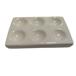   Paletta porcelánból akvarell szilkéhez (6db-os) méret: 9x5.5x1cm
