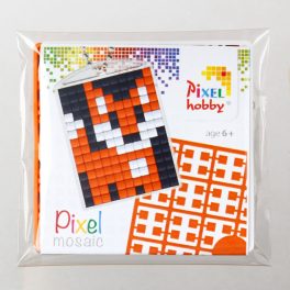   Pixel kulcstartó szett (Pixel kulcstartó alaplap + 3 szín) róka