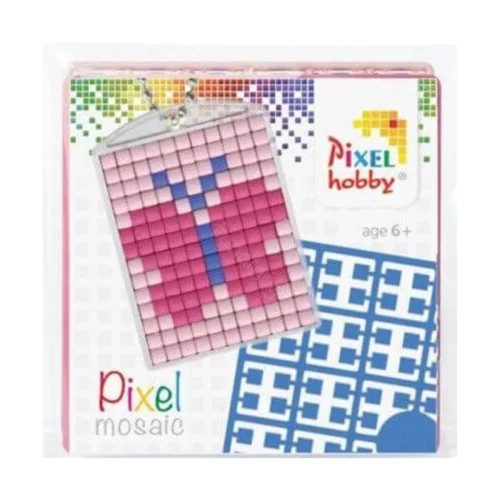 Pixel kulcstartó szett (Pixel kulcstartó alaplap + 3 szín) lepke