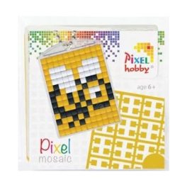   Pixel kulcstartó szett (Pixel kulcstartó alaplap + 3 szín) méhecske