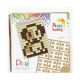 Pixel kulcstartó szett (Pixel kulcstartó alaplap + 3 szín) kutyus