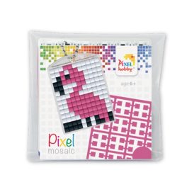   Pixel kulcstartó szett (Pixel kulcstartó alaplap + 3 szín) flamingó