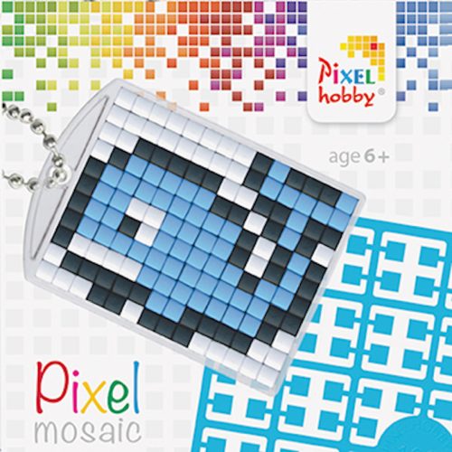 Pixel kulcstartó szett (Pixel kulcstartó alaplap + 3 szín) bálna