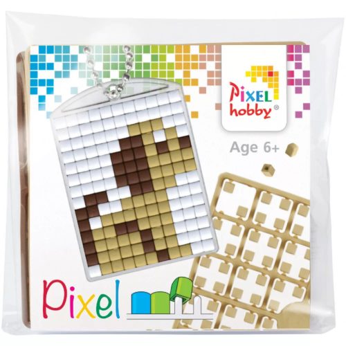 Pixel kulcstartó szett (Pixel kulcstartó alaplap + 3 szín) kutyus