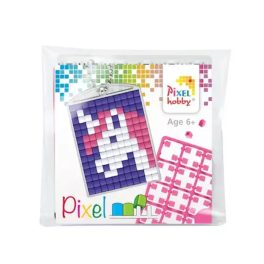   Pixel kulcstartó szett (Pixel kulcstartó alaplap + 3 szín) rózsaszín unikornis