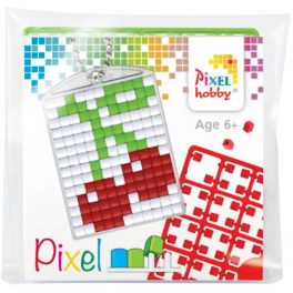   Pixel kulcstartó szett (Pixel kulcstartó alaplap + 3 szín) cseresznye