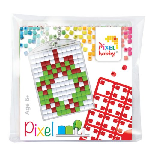 Pixel kulcstartó szett (Pixel kulcstartó alaplap + 3 szín) kopogtató