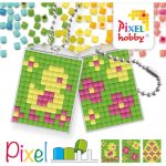 Pixel kulcstartó szett (Pixel kulcstartó alaplap + 3 szín) csibe