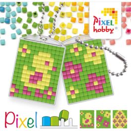   Pixel kulcstartó szett (Pixel kulcstartó alaplap + 3 szín) csibe
