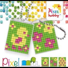   Pixel kulcstartó szett (Pixel kulcstartó alaplap + 3 szín) csibe