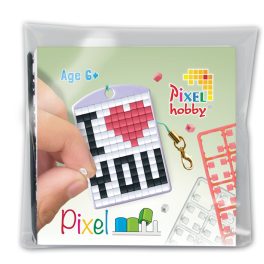   Pixel kulcstartó szett (színes Pixel kulcstartó alaplap + 3 szín) új I Love You