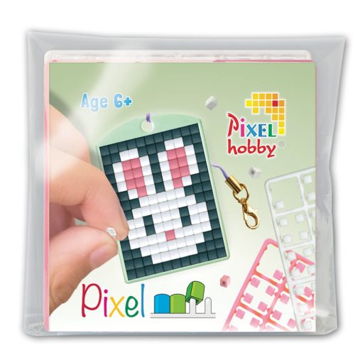 Pixel kulcstartó szett (színes Pixel kulcstartó alaplap + 3 szín) új Nyuszi
