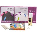 Cretacolor pasztell ceruza készlet, pasztell tömbökkel monopol radírral, papírceruzával, hegyezővel és fixatívval