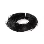 Marhabőr szál, kerekített, fekete, 2mm