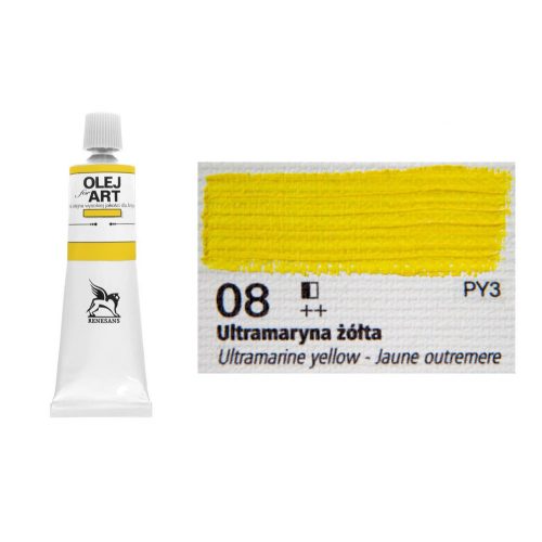 Renesans olajfesték 60ml, ultramarine yellow - ultramarin sárga 08