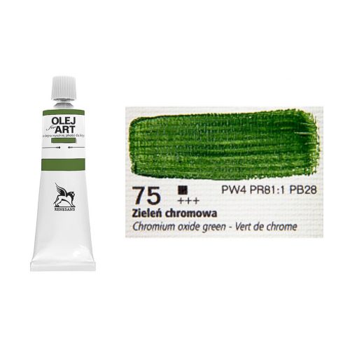 Renesans olajfesték 60ml, Chromium oxide green - krómoxidzöld 75