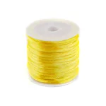 Szatén zsinór (rattail) 2mm, citromsárga 10m